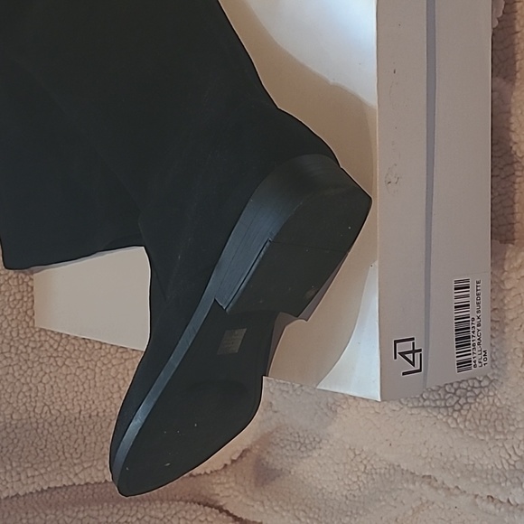 Over the knee black riding boots by L47 women's size 10 - Picture 3 of 5